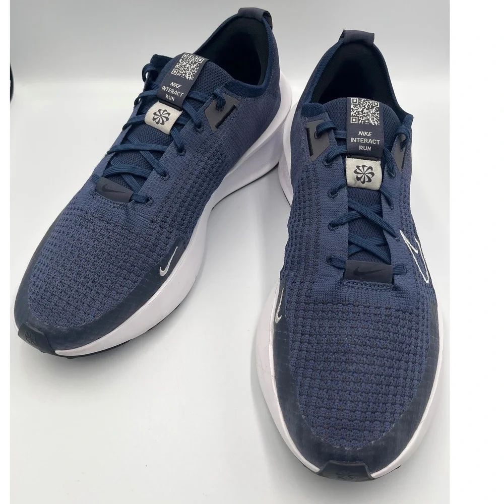 Nike Interact Run FD2291-402 Mens 15 College Navy White Running‎ Shoes